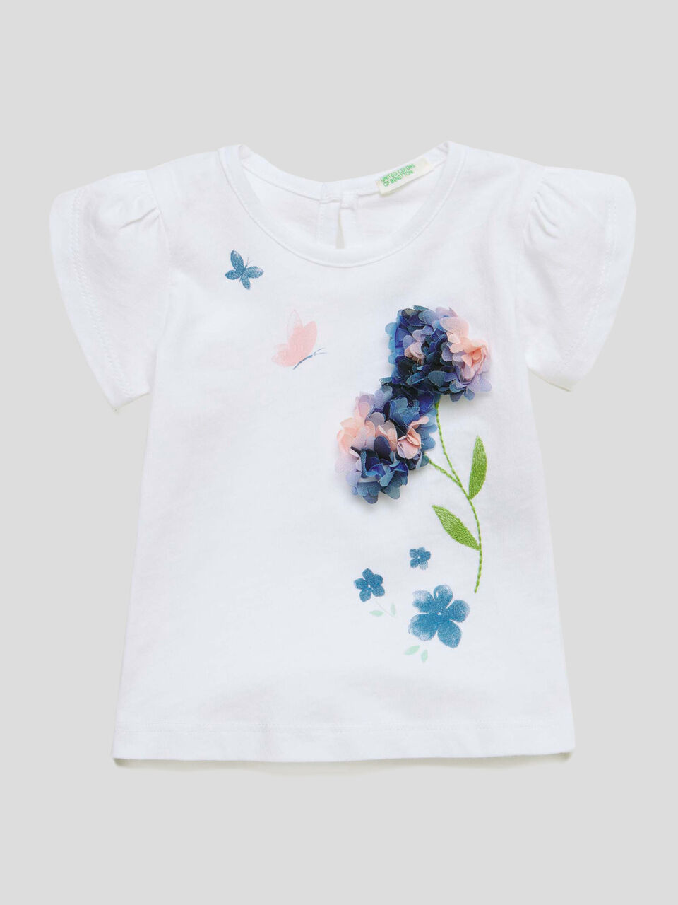 Camiseta con estampado y bordado image number 1