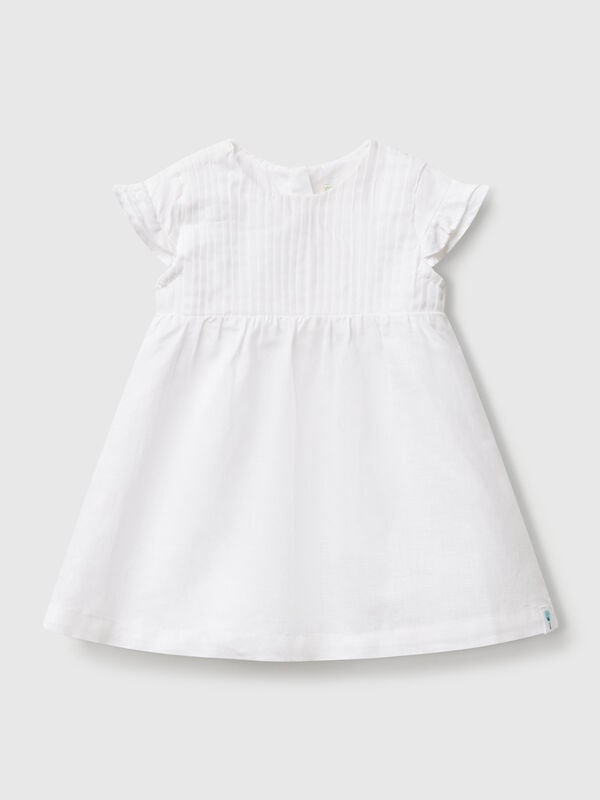 Vestido mezcla de lino y algodón Recién nacidos