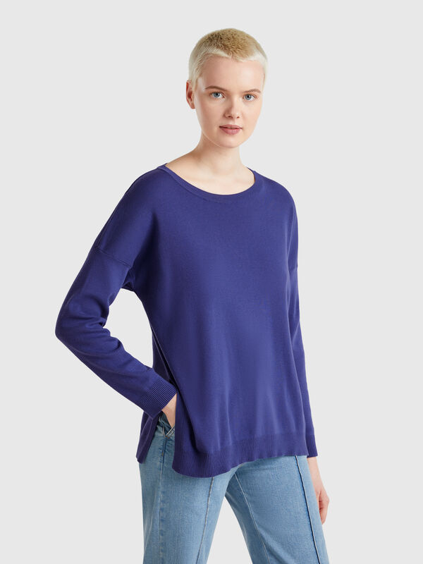 Jersey over fit de algodón Mujer