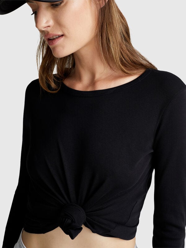 Camiseta de manga larga 100% algodón Camiseta de manga larga 100% algodón Mujer