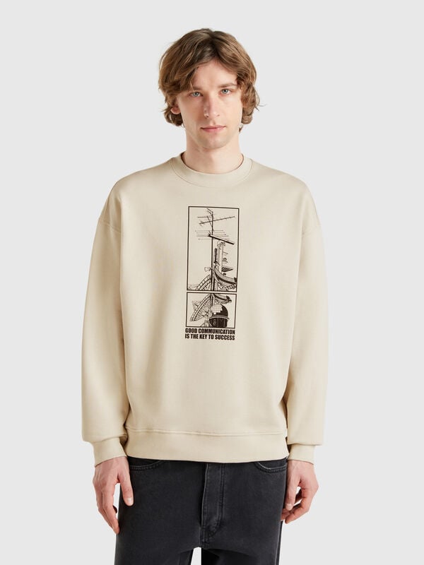 Sudadera con estampado Hombre