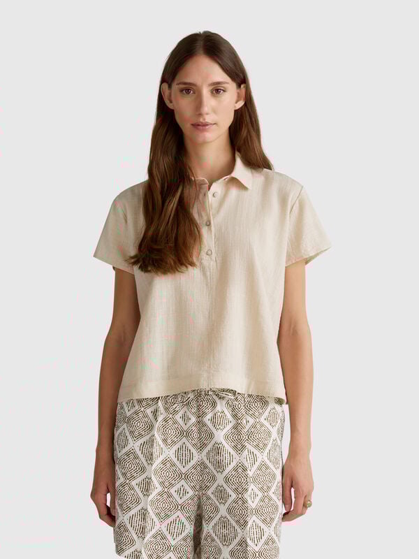 Camisa ligera de manga corta Mujer