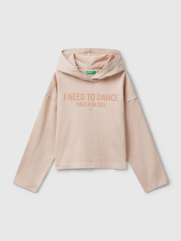 Sudadera con estampado de eslogan Niña