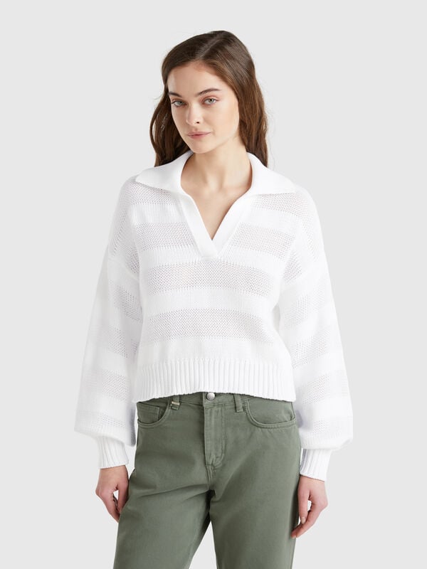 Jersey tipo polo 100% algodón Mujer