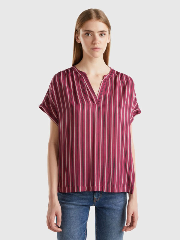 Blusa de rayas de 100 % viscosa Mujer