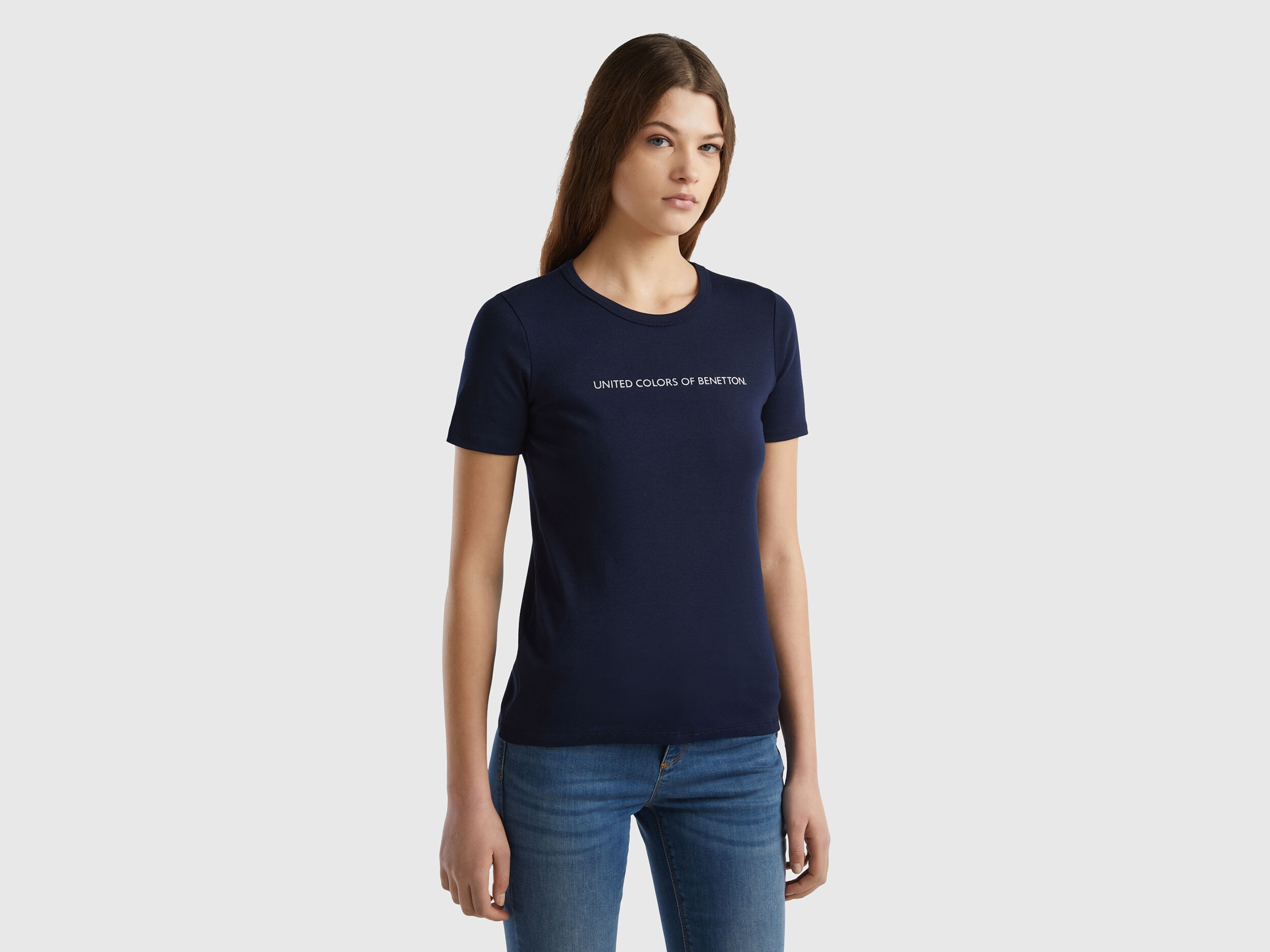 Camisetas basicas benetton mujer clearance