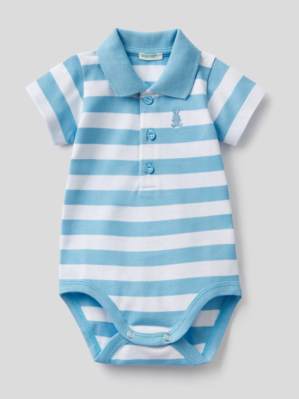Body de estilo polo de algodón elástico image number 1