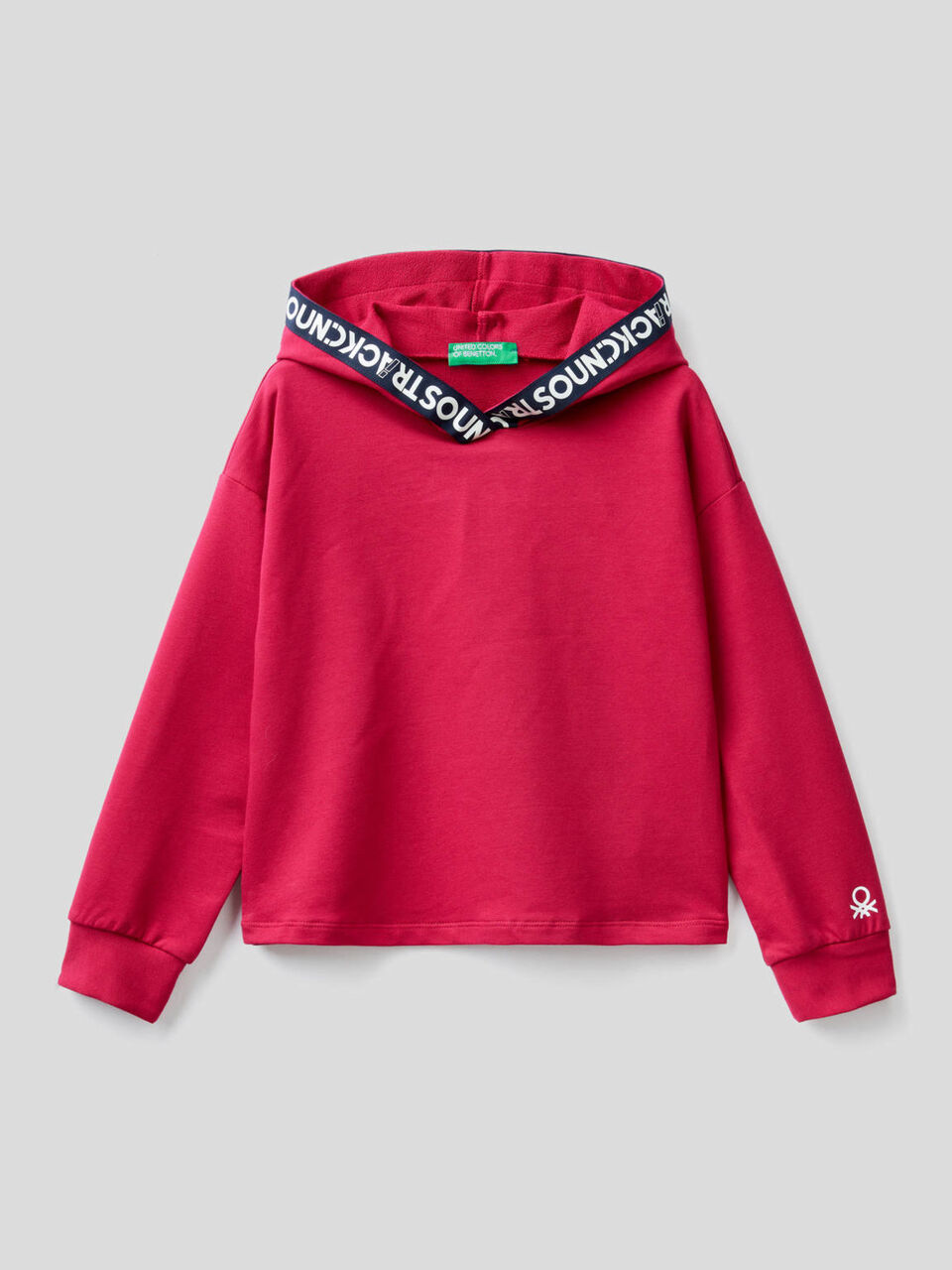 Sudadera cropped de algodón orgánico elástico image number 1