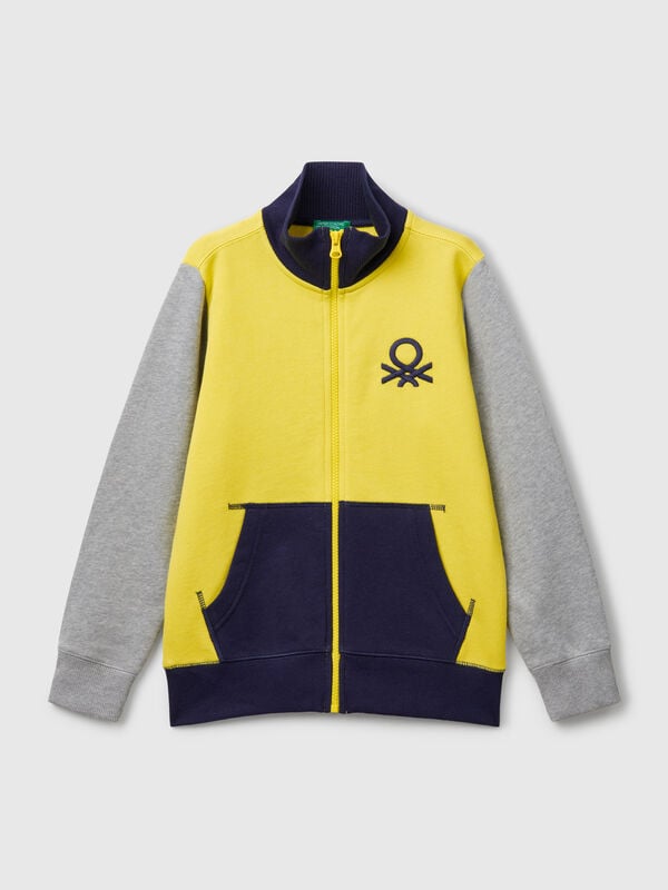 Sudadera con cremallera de algodón puro Niño