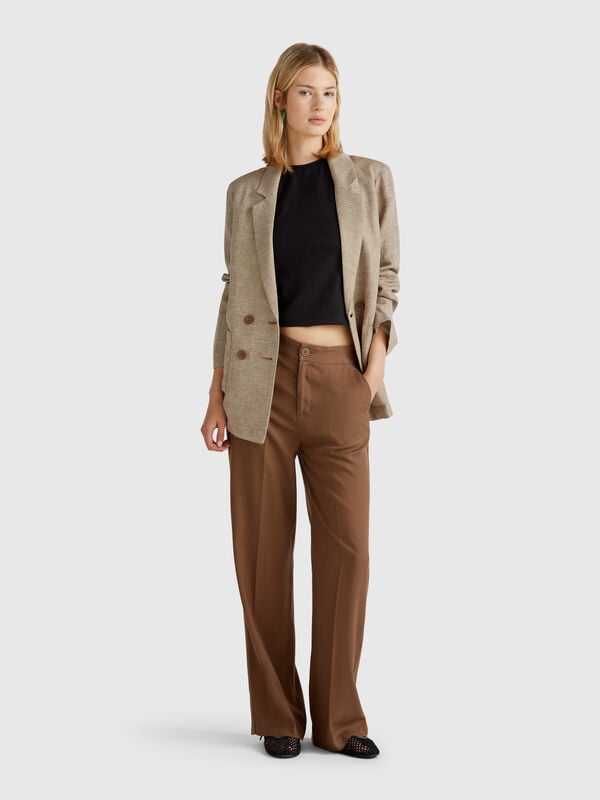 Pantalón puro lyocell Mujer