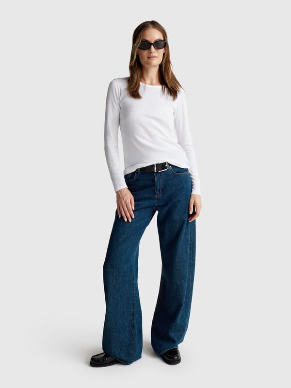 Camiseta de manga larga 100% algodón Camiseta de manga larga 100% algodón Mujer