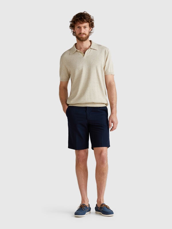 Bermudas chinas de lona Hombre