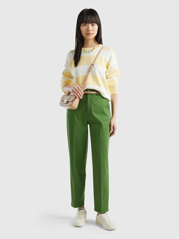 Las mejores ofertas en Pantalones tipo chino de algodón Zara para Mujeres