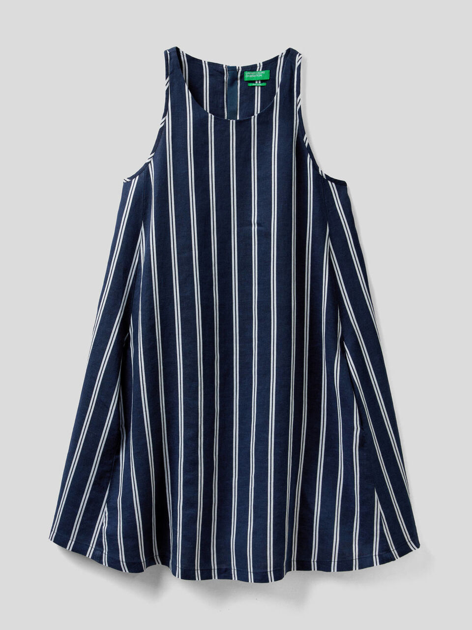 Vestido de 100% lino con estampado image number 1