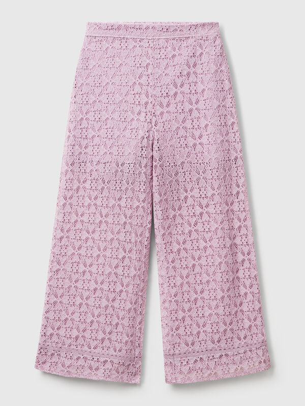 Pantalón ancho de encaje Niña