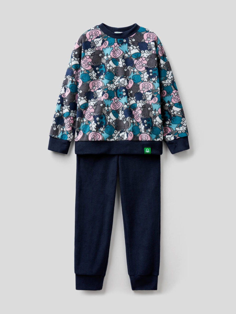 Pijama polar con jersey estampado image number 1
