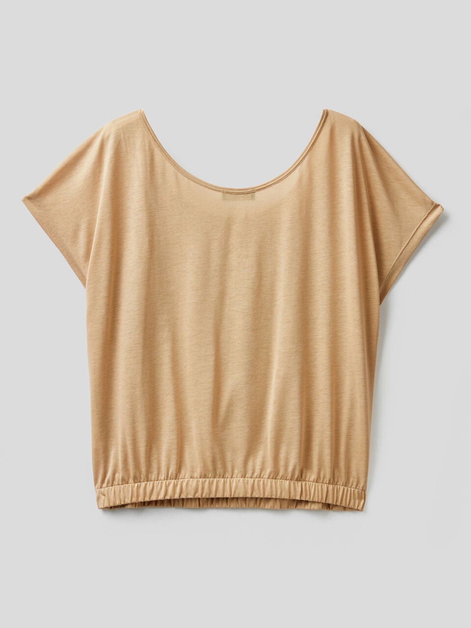 Blusa fluida con escote redondo image number 2