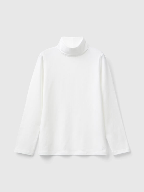 Camiseta elástica con cuello alto Niña