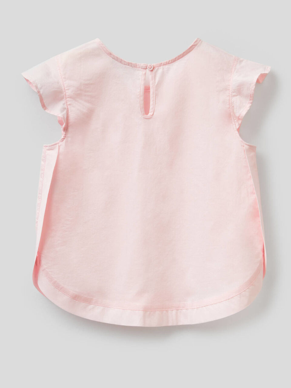 Blusa de algodón con volantes en las mangas image number 2