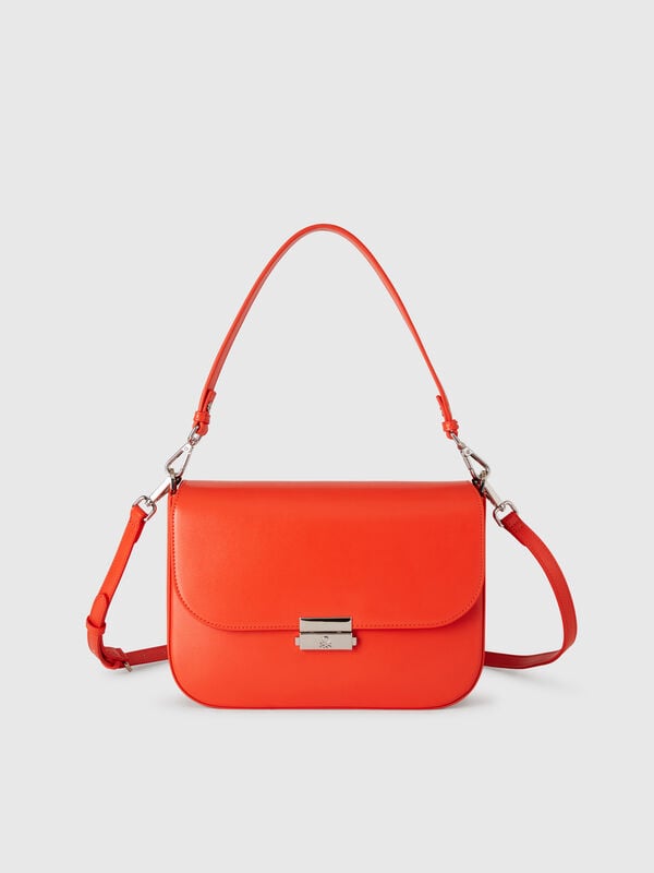 Bolso grande color coral Mujer