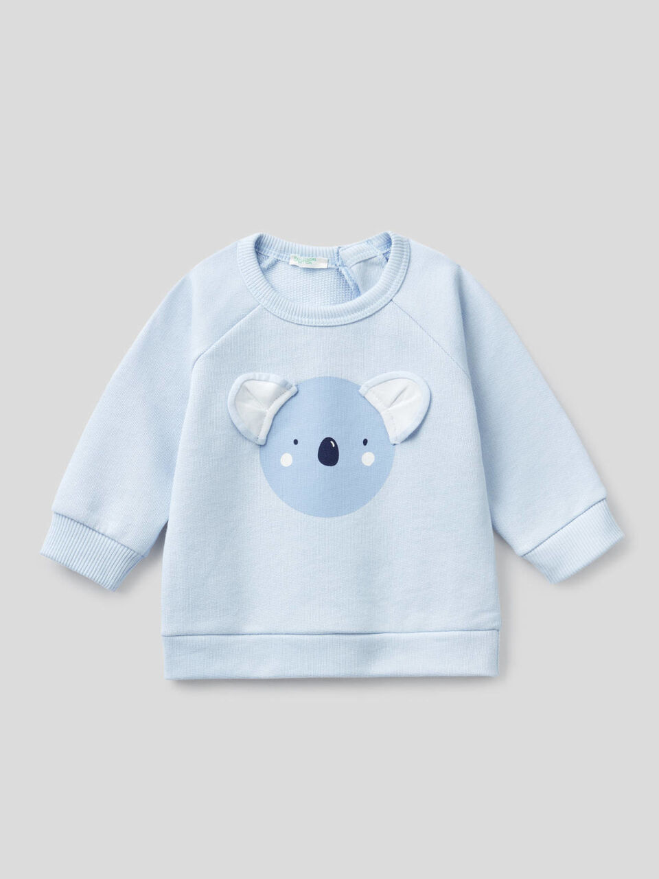 Sudadera de algodón orgánico con estampado de animalito image number 1