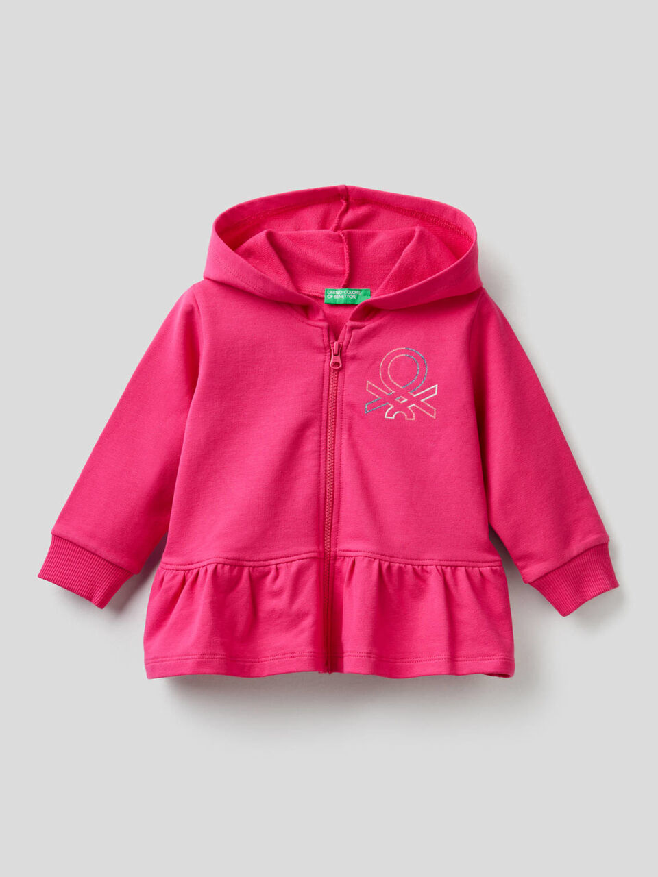 Sudadera con volante y capucha image number 1