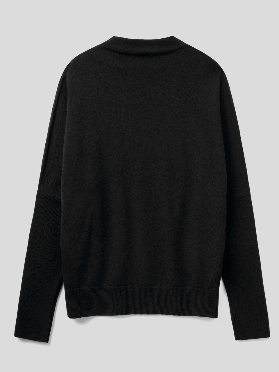 Jersey de cuello alto con manga acanalada image number 2