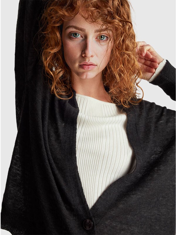 Cárdigan ligero de mezcla de alpaca Mujer