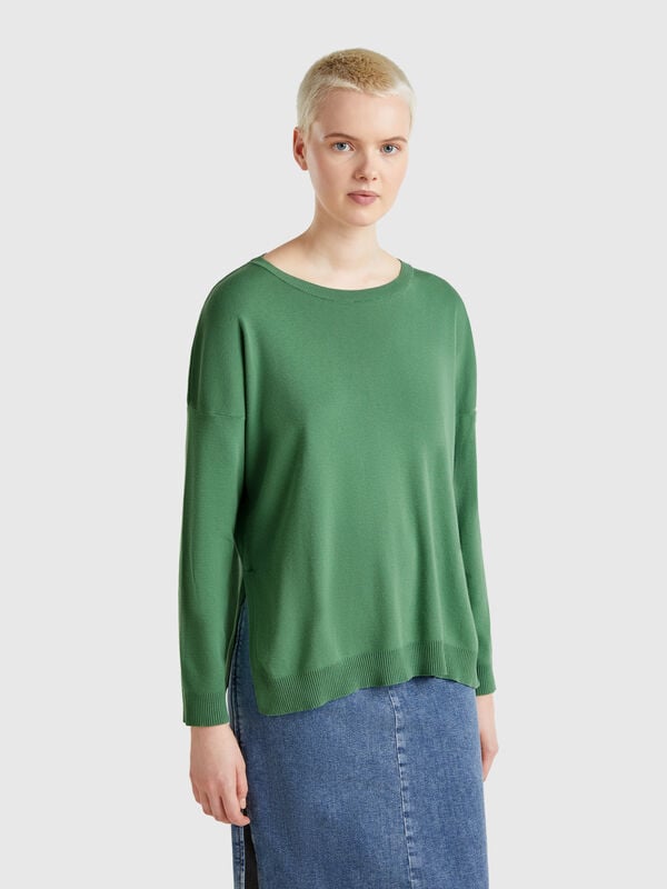 Jersey over fit de algodón Mujer