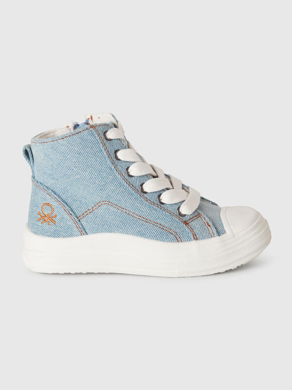 Zapatillas altas con efecto denim Niño
