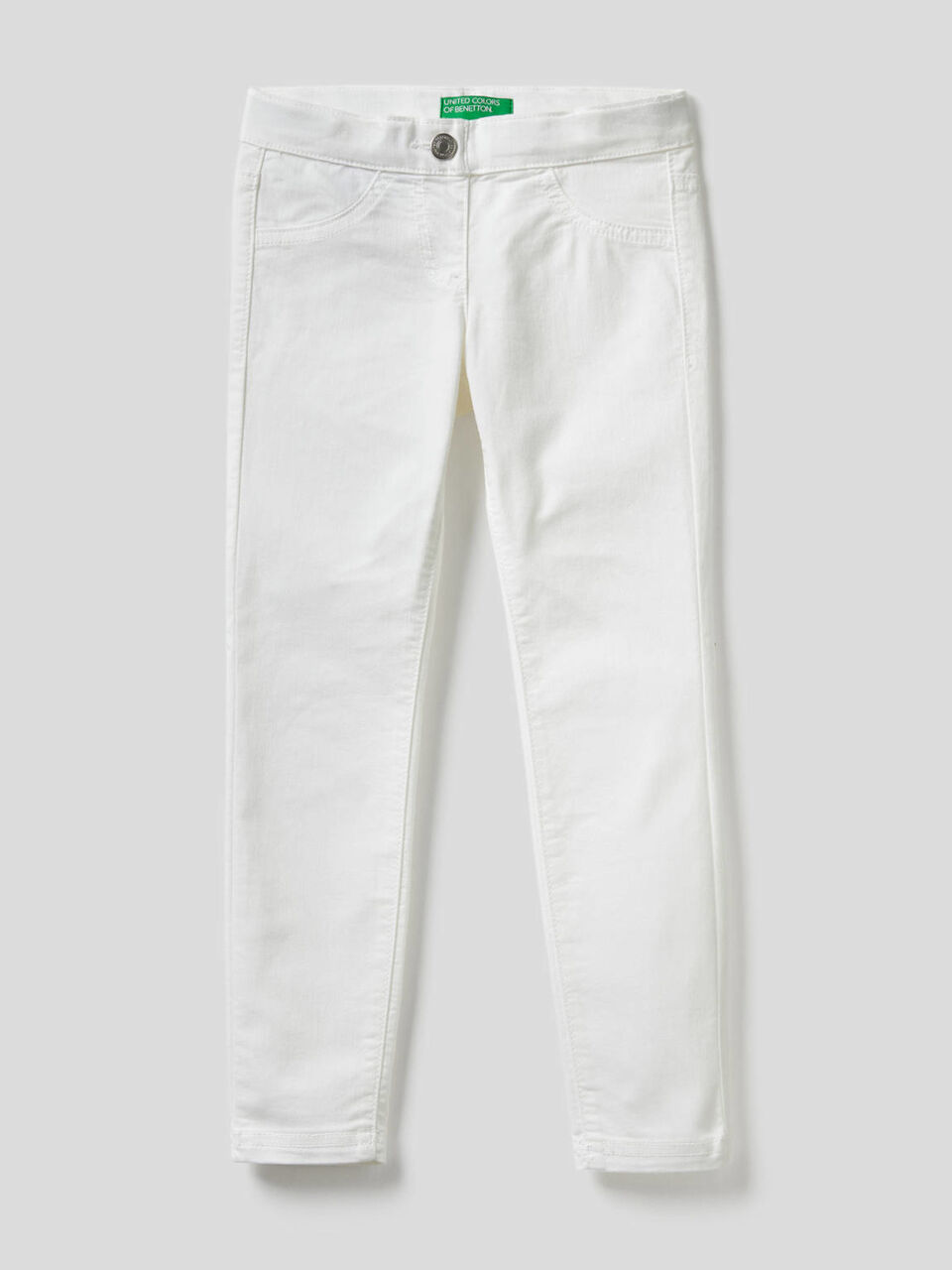 Pantalón de sarga de algodón mixto elástico image number null