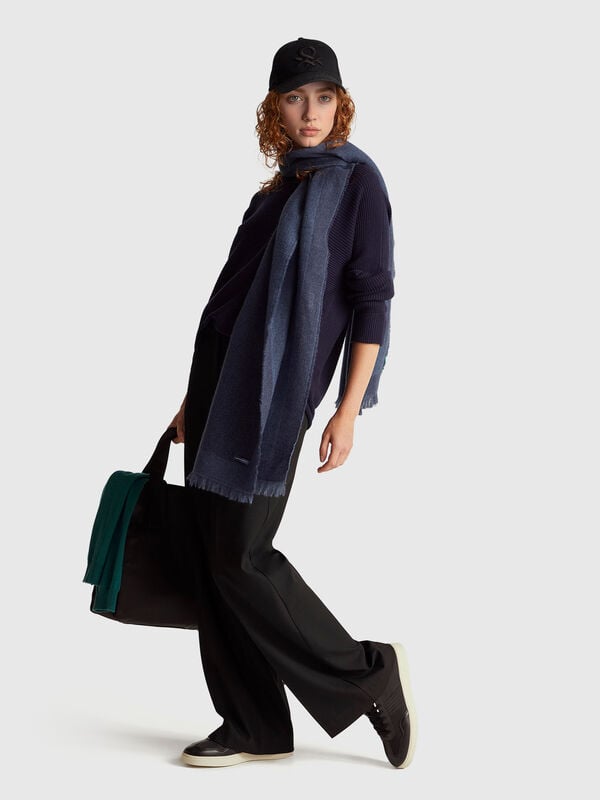 Pantalones anchos de mezcla de viscosa elástica Pantalones anchos de mezcla de viscosa elástica Mujer