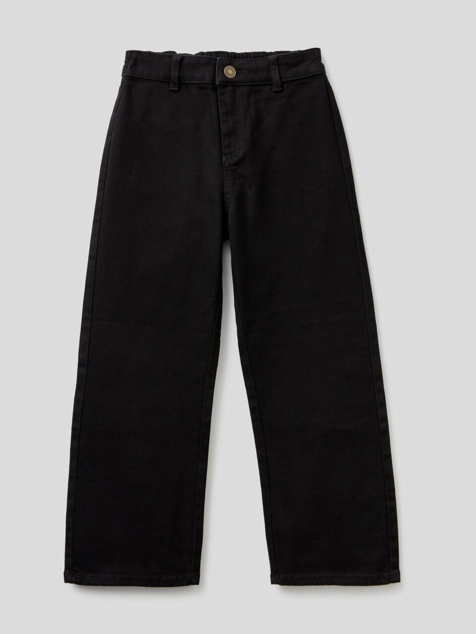 Pantalón de algodón elástico con pernera amplia image number 1