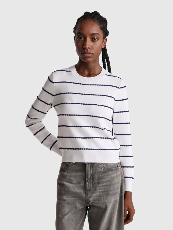 Suéter jacquard en mezcla de viscosa Mujer