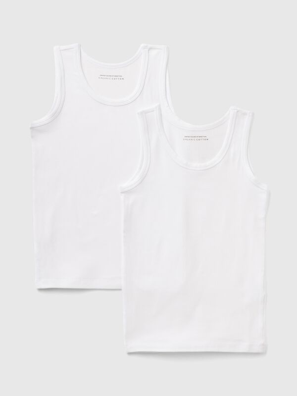 Dos camisetas de tirantes de algodón elástico Niño