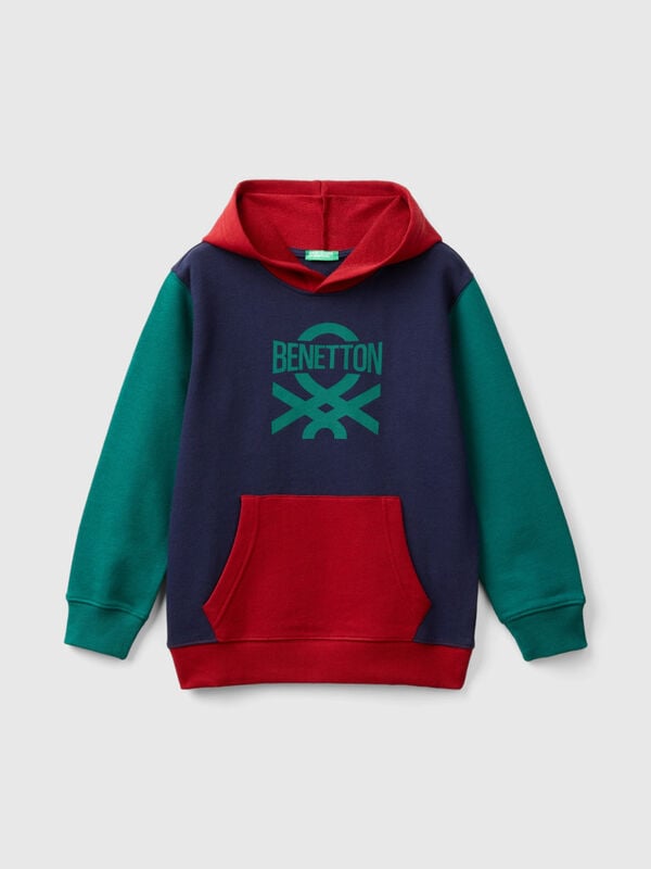 Sudadera con estampado y capucha Niño