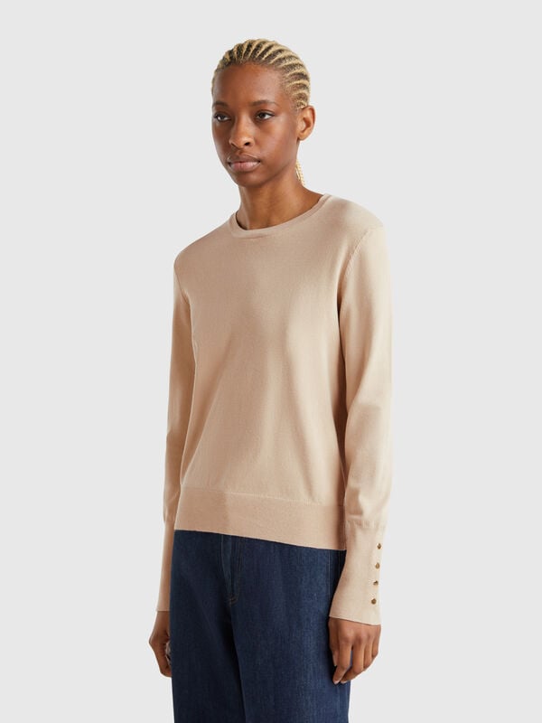 Jersey slim fit de mezcla de viscosa Mujer