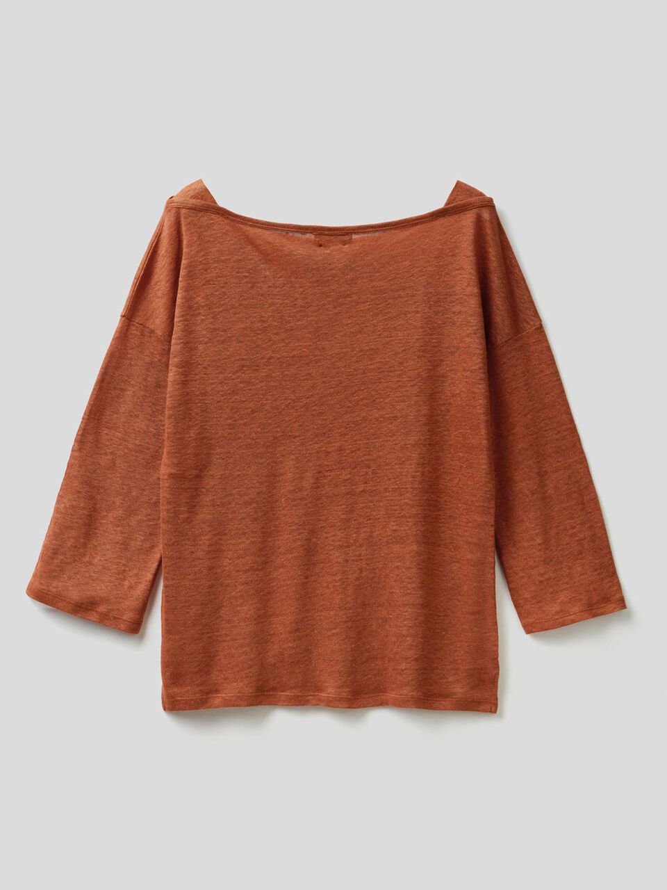 Camiseta de 100% lino con manga francesa image number 2