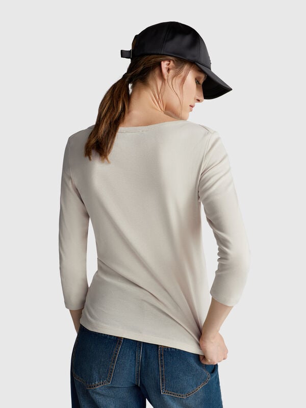 Camiseta de cuello barco Mujer