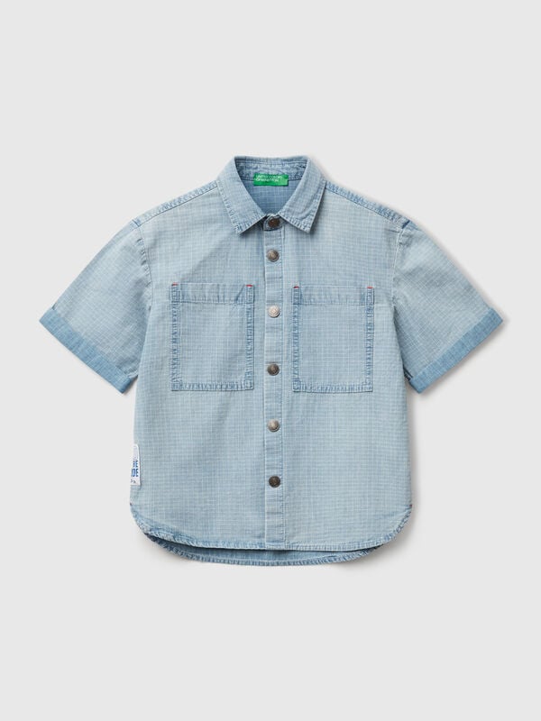 Camisa cuadros con bolsillos Niño