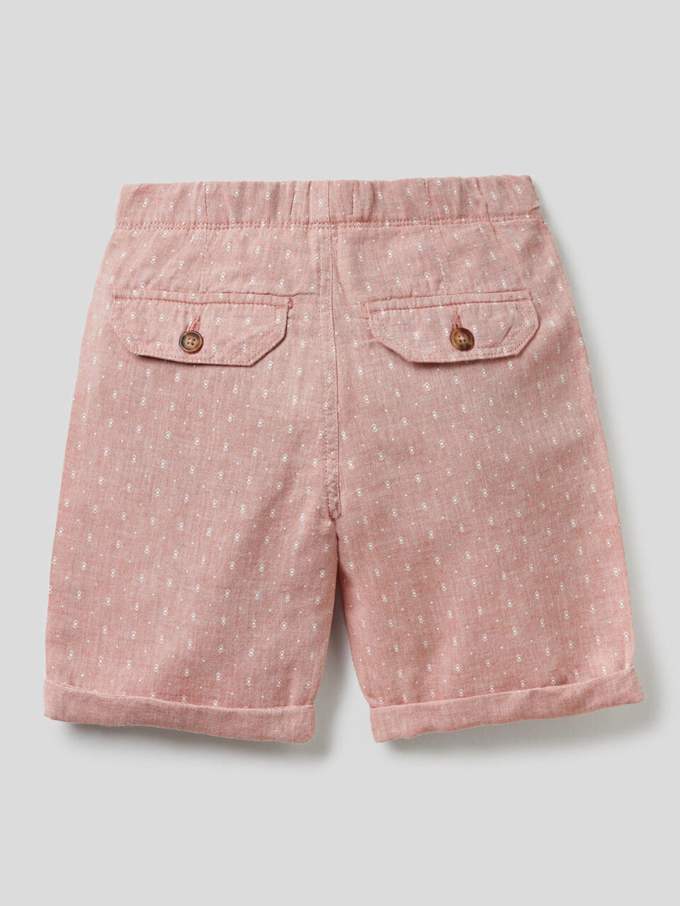 Bermudas en mezcla de algodón y lino image number null