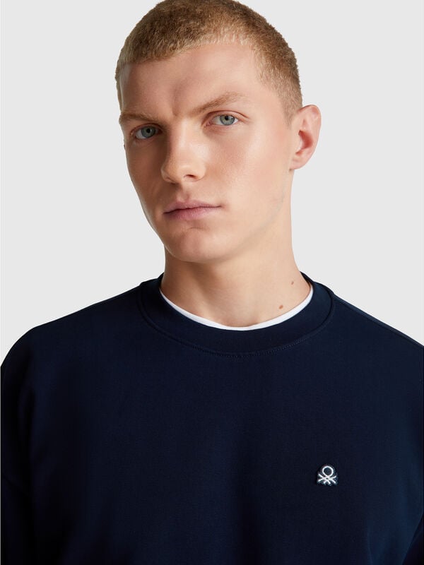 Sudadera con parche de logo Hombre