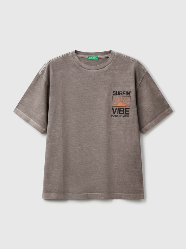 Camiseta con estampado delante y detrás Niño