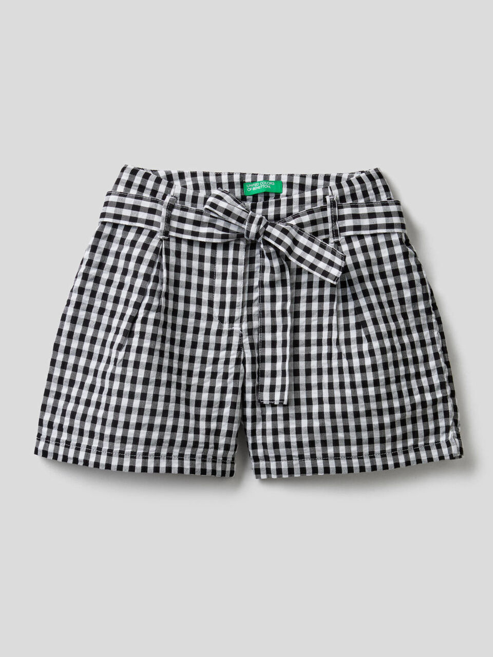 Pantalón corto con estampado de Vichy image number 1