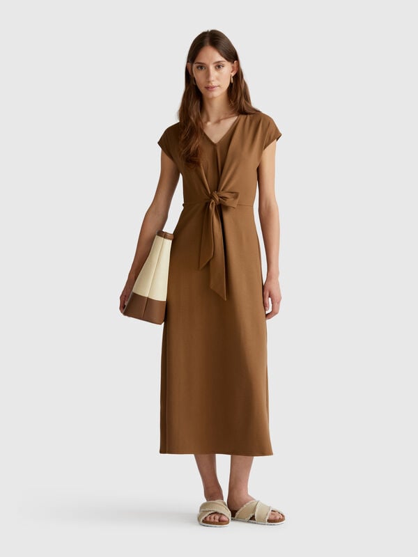 Vestido de algodón elástico Mujer