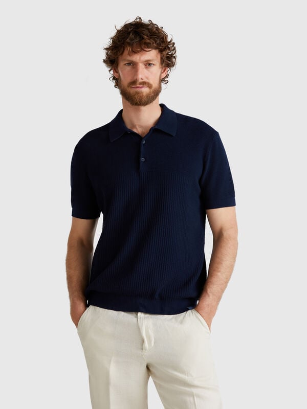 Polo de punto de manga corta Hombre
