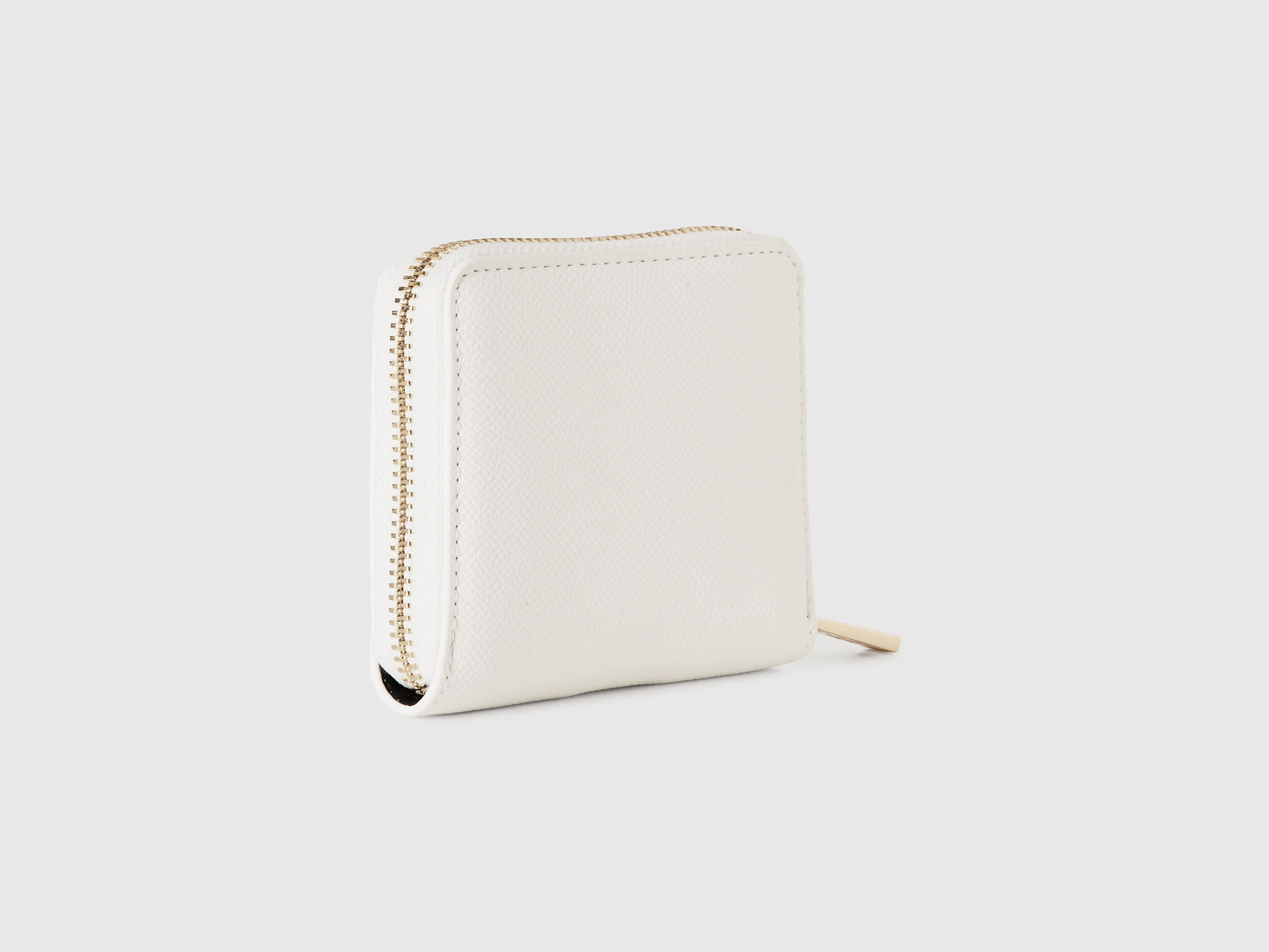 Cartera pequena con cremallera Blanco Benetton