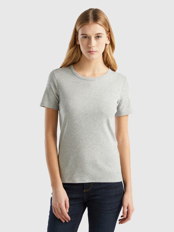 Camiseta de algodón de fibra larga Mujer