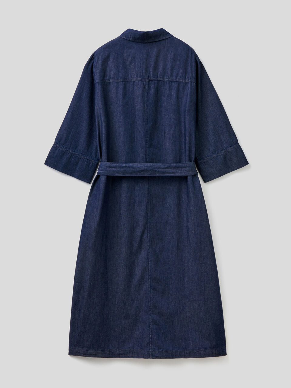 Vestido camisero de cambray image number 2