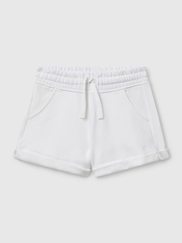 Pantalón corto polar 100% algodón. Niña